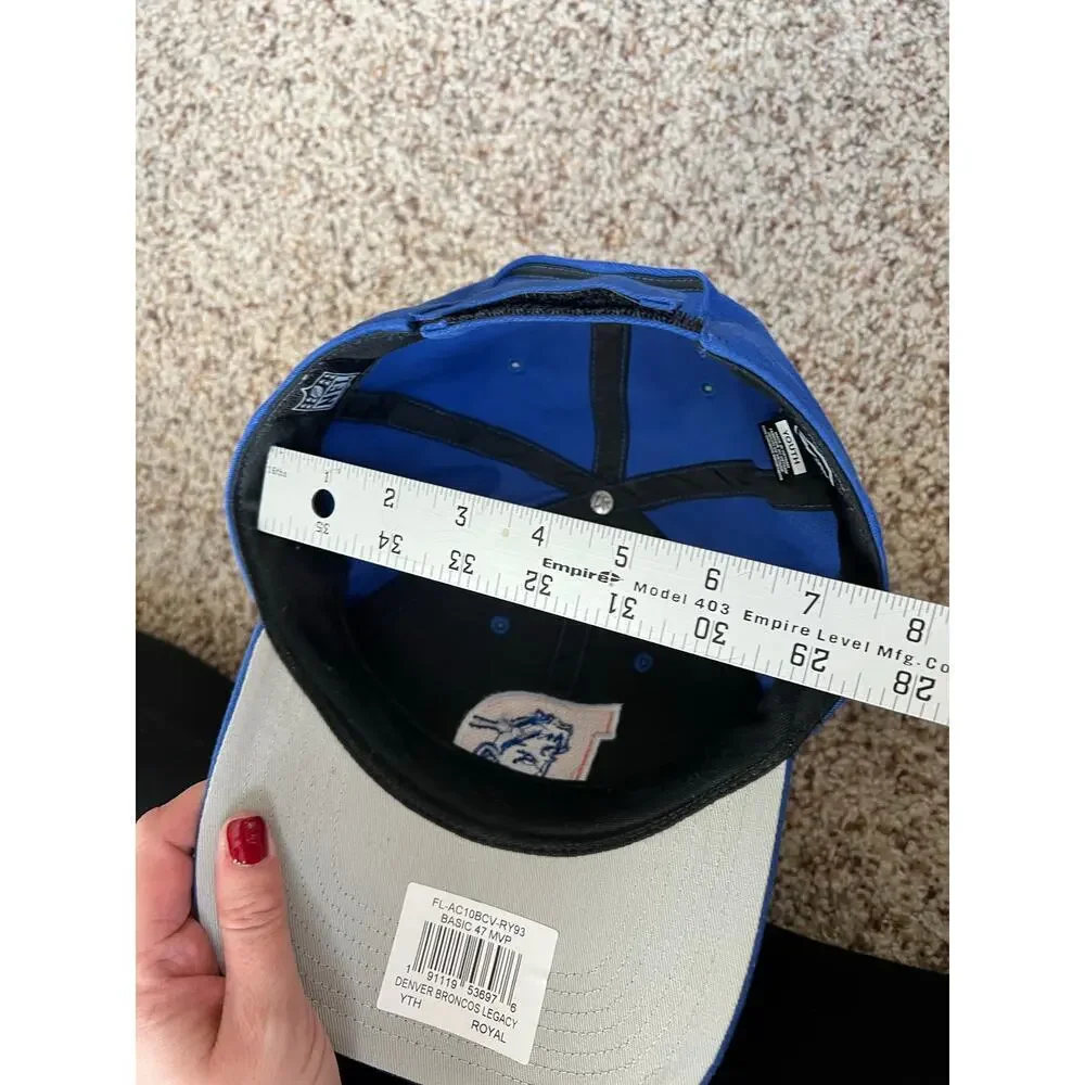 NWOT Youth Denver Bronco's Hat/Cap, Adjustable Velcro, Colorado Football